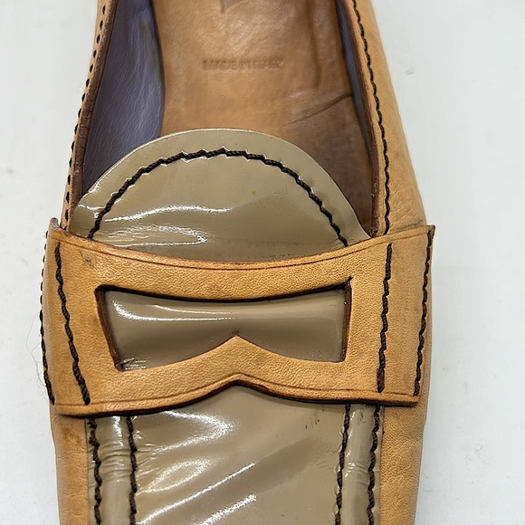 Prada Authenticated Vintage Tan Block Heel Loafer Shoes **Sz 39/US Size 9**🌸🌸 - Picture 9 of 13